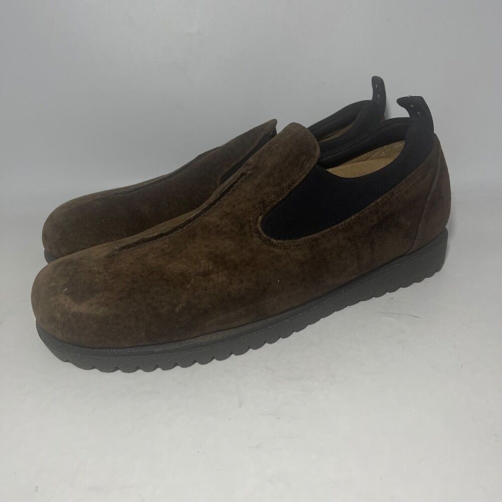 HUSH PUPPIES Brown LEATHER Women Size 8.5 M Loafers Comfort Shoes - Picture 2 of 11